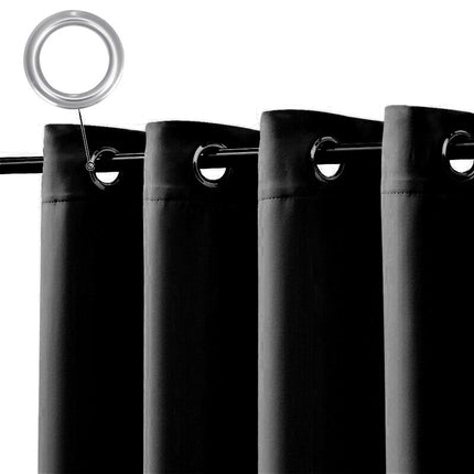 Zwart waterafstotend buitengordijn voor terras