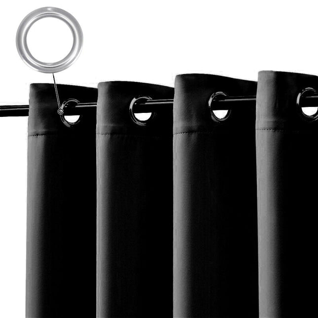 Zwart waterafstotend buitengordijn voor terras