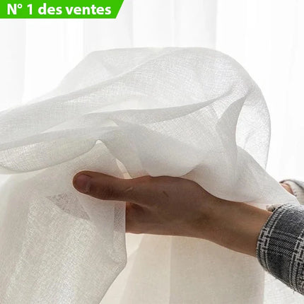 Linnenlook vitrage semi-transparant voor privacy
