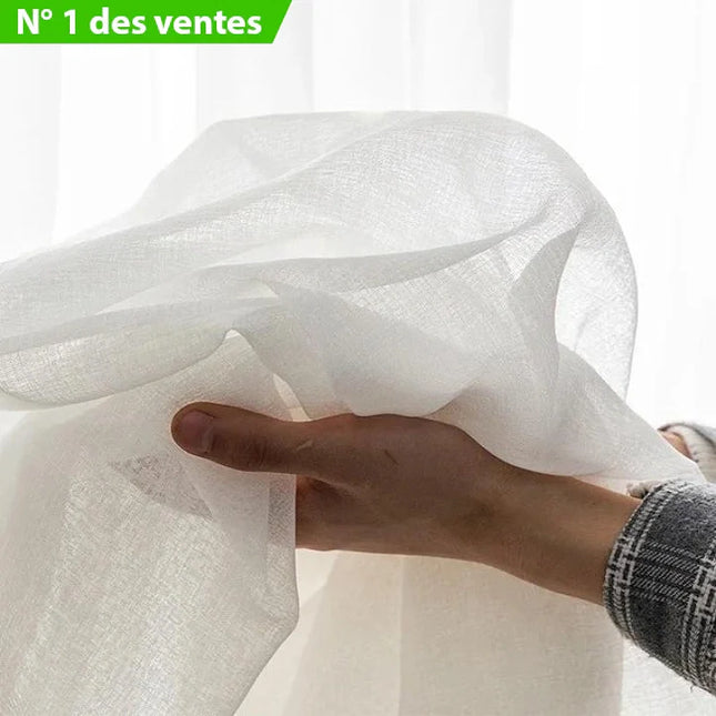 Linnenlook vitrage semi-transparant voor privacy