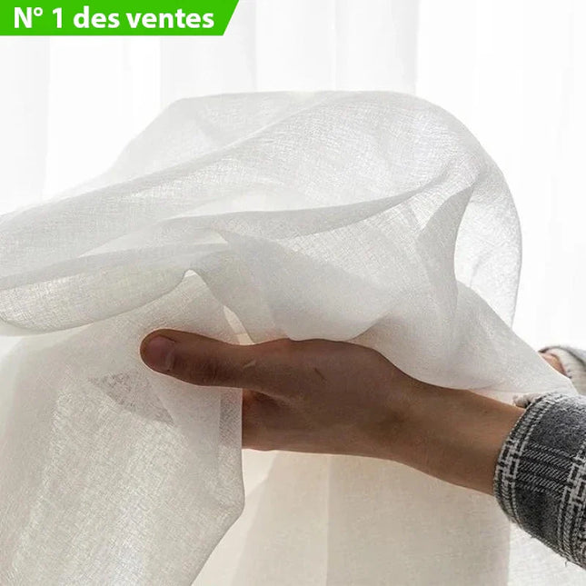 Linnenlook vitrage semi-transparant voor privacy