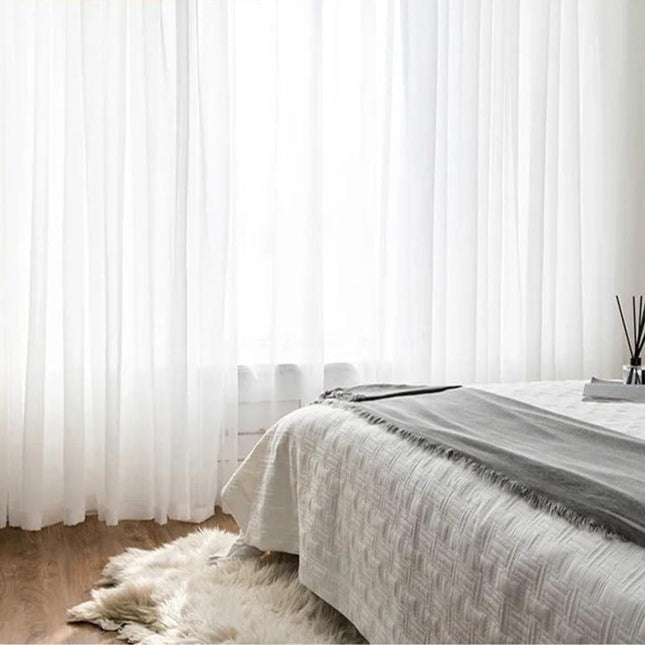 Linnenlook vitrage semi-transparant voor privacy