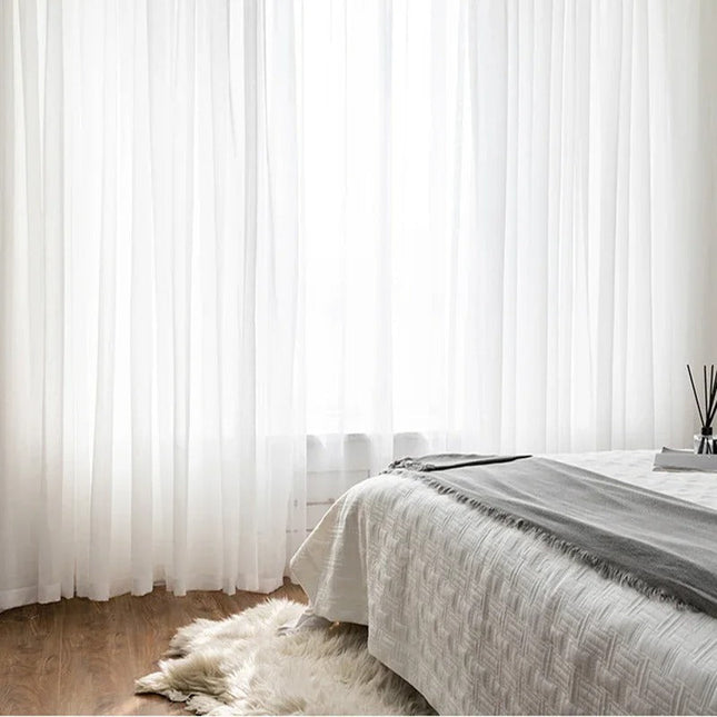 Linnenlook vitrage semi-transparant voor privacy