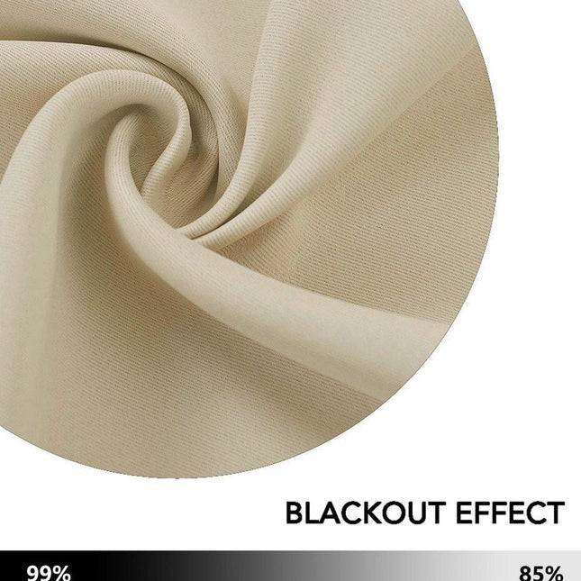 Beige verduisterend gordijn Forsa thermisch isolerend.