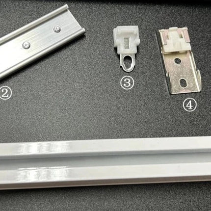 Dubbele aluminium gordijnrail voor plafondmontage