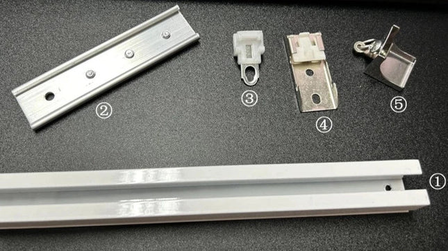 Dubbele aluminium gordijnrail voor plafondmontage