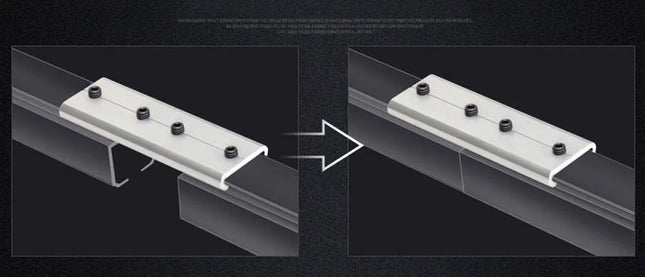 Dubbele aluminium gordijnrail voor plafondmontage