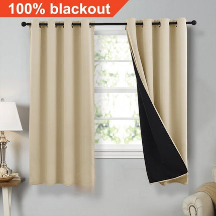 100% verduisterend gordijn met thermische voering