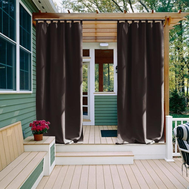 Terrasgordijn met lussen voor privacy