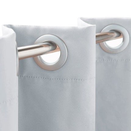 Wit waterafstotend buitengordijn met ringen