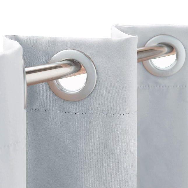 Wit waterafstotend buitengordijn met ringen