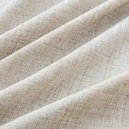 Semi-transparant beige gordijn met border