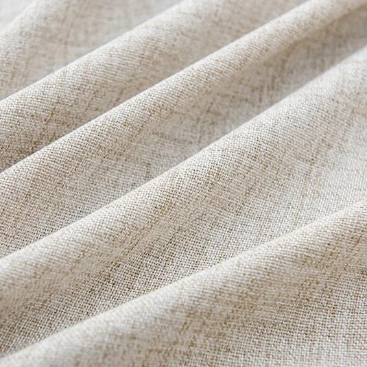 Semi-transparant beige gordijn met border