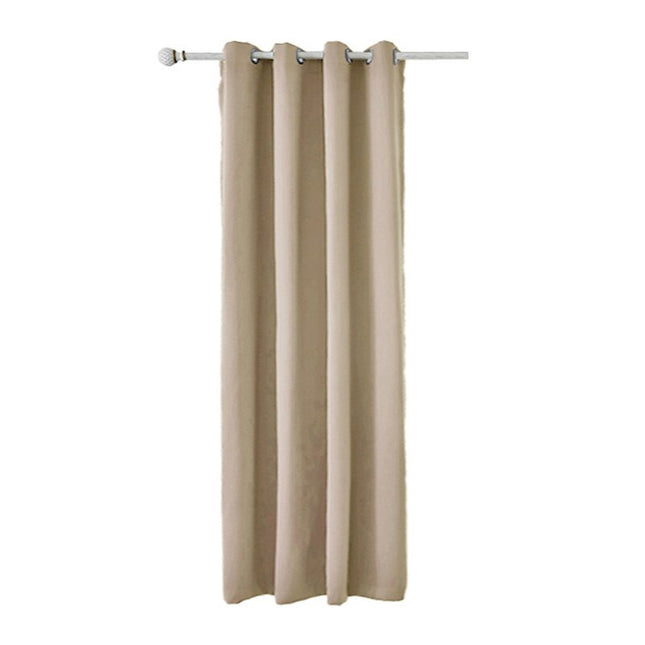 Beige buitengordijn voor terras zonwering