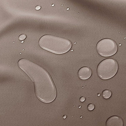 Bruin buitengordijn met lussen