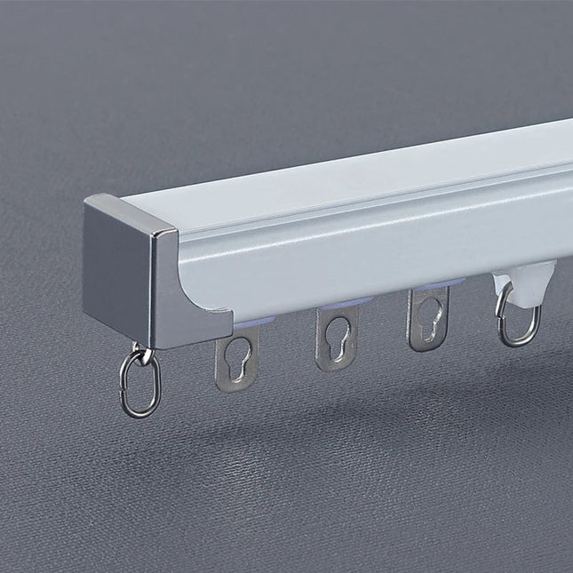 Dubbele aluminium gordijnrail voor plafondmontage