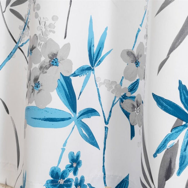 Gordijn met botanisch bamboe patroon