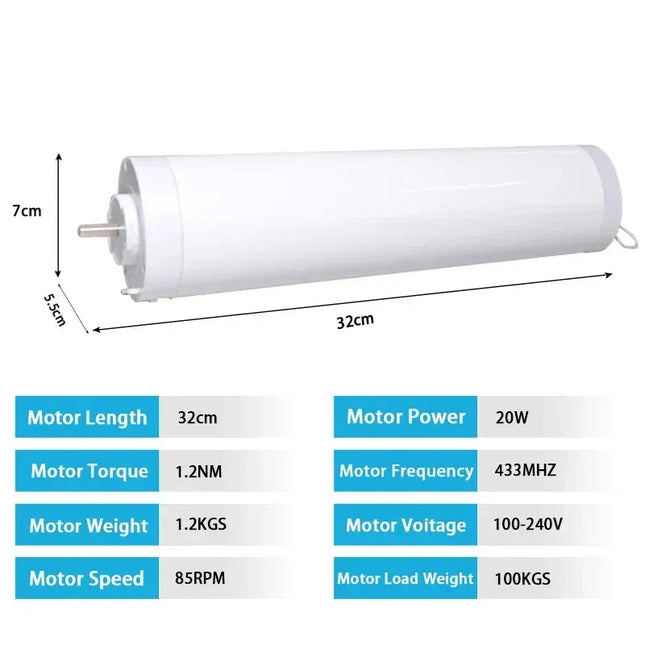 Elektrische gordijnrail met afstandsbediening