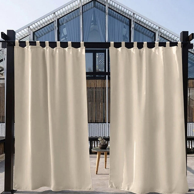 Waterafstotend buitengordijn met lussen voor tuin.