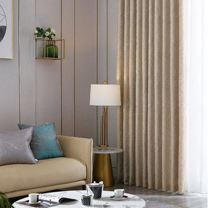 Beige verduisterend gordijn met golfpatroon