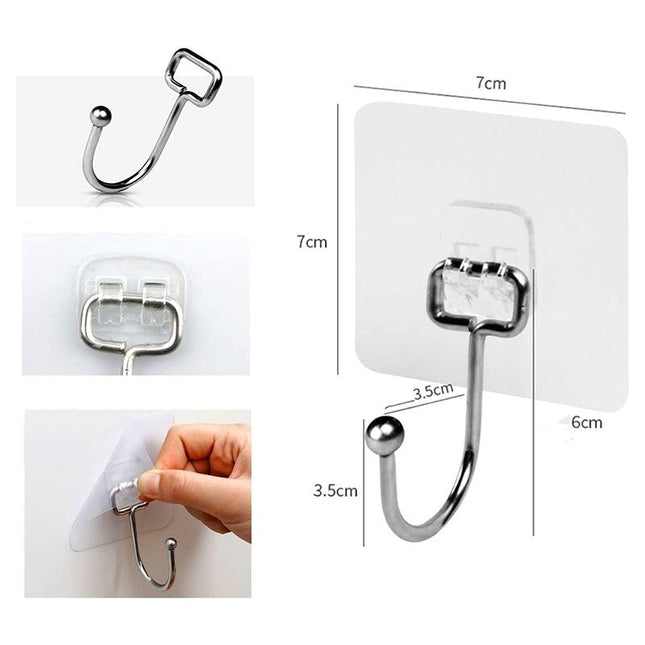 Zelfklevende RVS wandhaak zonder boren