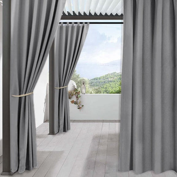 Lila waterafstotend buitengordijn voor terras