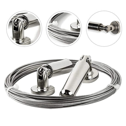 Complete staalkabel set voor gordijnophanging