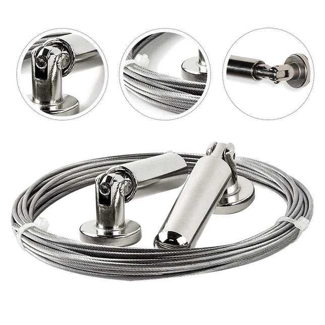 Complete staalkabel set voor gordijnophanging