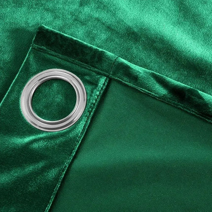 Smaragdgroen fluwelen verduisterend gordijn Cinto.