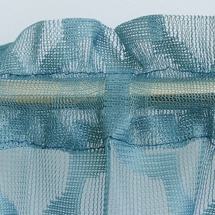 Kort keukengordijn met geometrisch patroon