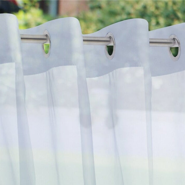 Lichtdoorlatend buitengordijn met ringen