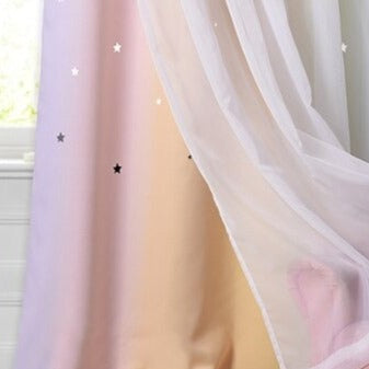 Kleurrijk buitengordijn voor terras en pergola