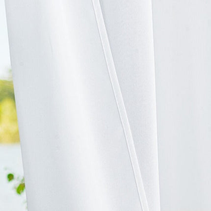 Wit waterafstotend buitengordijn met ringen