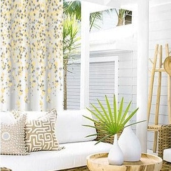 Waterafstotend gordijn met bloemen patroon