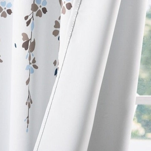 Waterafstotend gordijn met bloemen patroon