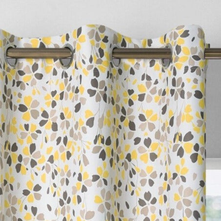 Waterafstotend gordijn met bloemen patroon