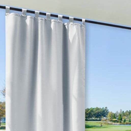 Weerbestendig buitengordijn met lussen