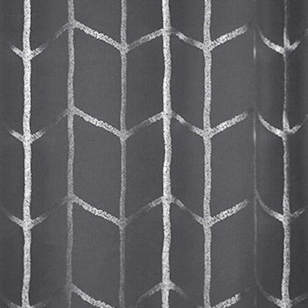 Verduisterend gordijn met geometrisch zilverpatroon