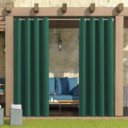 Privacy buitengordijn met ringen voor balkon