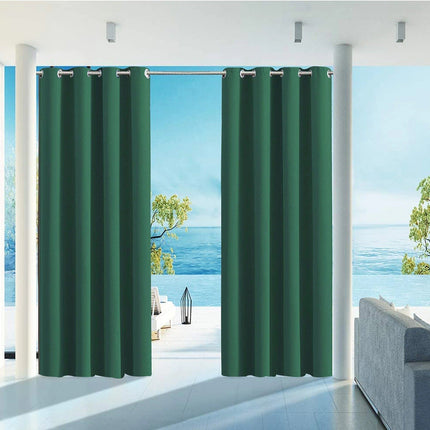 Privacy buitengordijn met ringen voor balkon