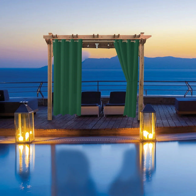 Privacy buitengordijn met ringen voor balkon