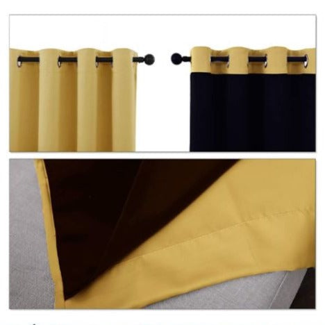 Isolerend verduisterend gordijn mosterdgeel