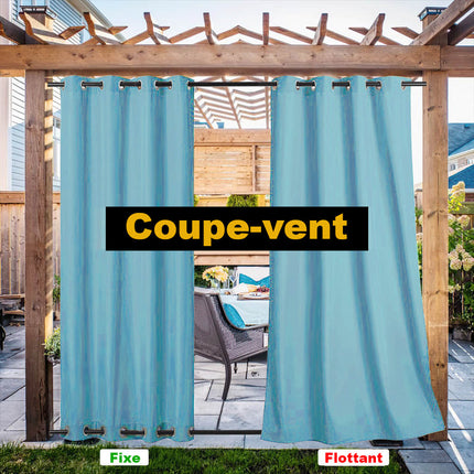 Waterafstotend buitengordijn met ringen