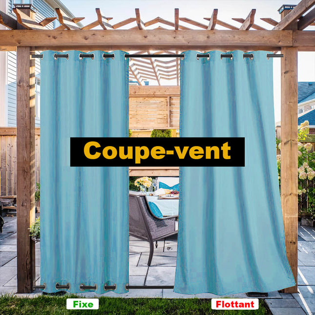 Waterafstotend buitengordijn met ringen