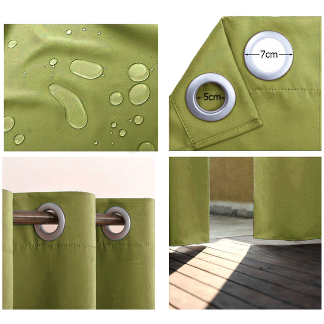 Buitengordijn met ringen voor tuin