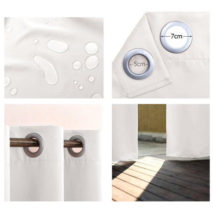 Buitengordijn voor pergola met ringen