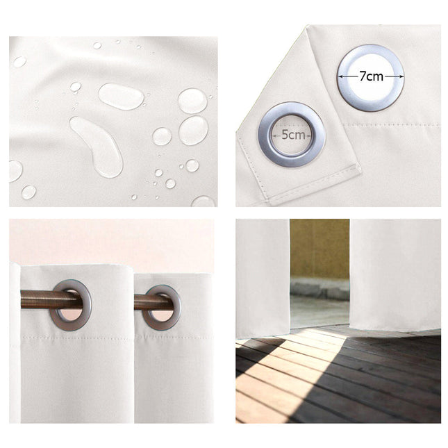 Buitengordijn voor pergola met ringen