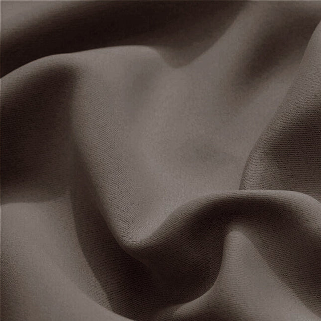 Waterdicht bruin buitengordijn met ringen