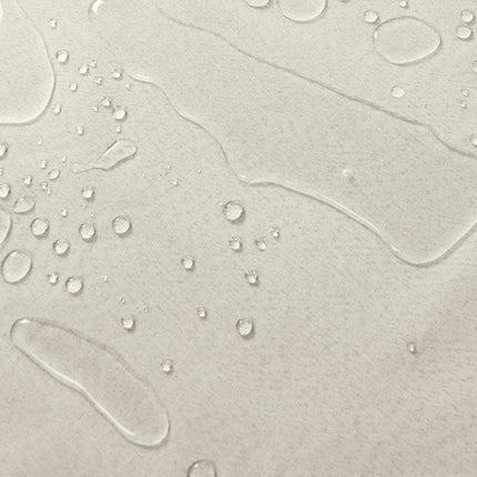 Beige buitengordijn voor veranda met ringen