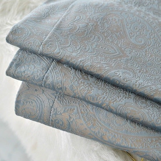 Jacquard verduisteringsgordijn met paisley patroon